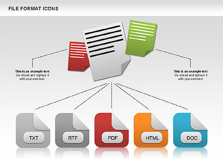 メディアファイルのアイコンと図形, スライド 6, 00450, アイコン — PoweredTemplate.com