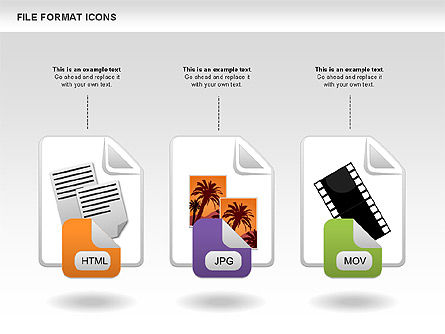 メディアファイルのアイコンと図形, スライド 7, 00450, アイコン — PoweredTemplate.com