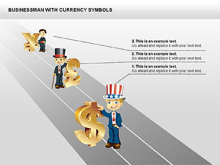 通貨とビジネスマンのアイコン, スライド 8, 00453, アイコン — PoweredTemplate.com