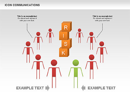 Risiko- und Führungssymbole, PowerPoint-Vorlage, 00454, Icons — PoweredTemplate.com