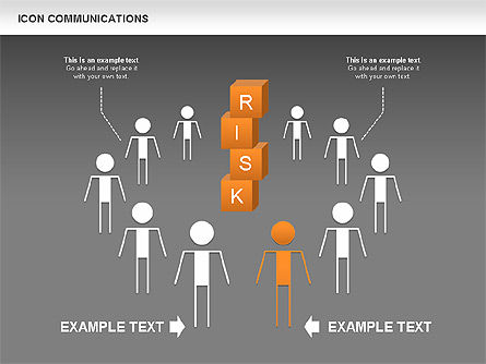 Icone di rischio e di leadership, Slide 14, 00454, icone — PoweredTemplate.com