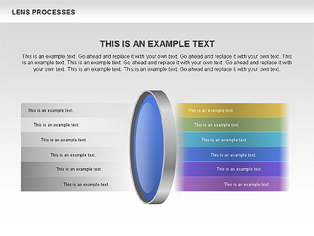 Lens Process Diagrams, PowerPoint Template, 00457, Education Charts and Diagrams — PoweredTemplate.com