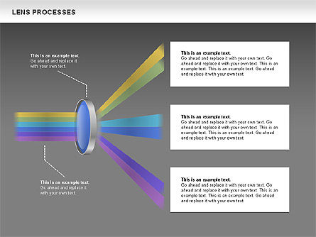 렌즈 프로세스 다이어그램, 슬라이드 15, 00457, 교육 차트 및 도표 — PoweredTemplate.com