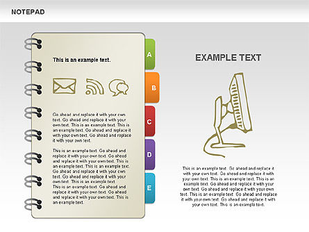 Notepad con schizzi forme e diagrammi, Slide 12, 00462, Forme — PoweredTemplate.com