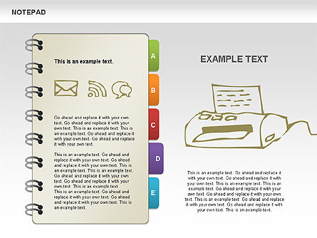 Notepad con schizzi forme e diagrammi, Slide 14, 00462, Forme — PoweredTemplate.com