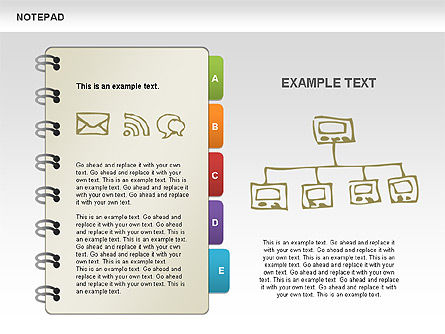 Notepad con schizzi forme e diagrammi, Slide 15, 00462, Forme — PoweredTemplate.com