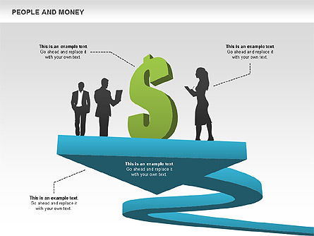 Pessoas e formas de dinheiro, 00463, Formas — PoweredTemplate.com