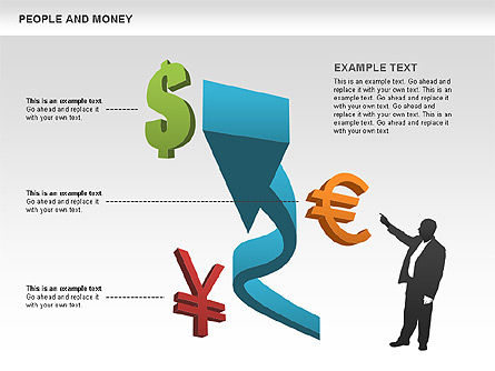 Pessoas e formas de dinheiro, Deslizar 10, 00463, Formas — PoweredTemplate.com