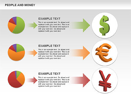 Personas y formas de dinero, Diapositiva 11, 00463, Formas — PoweredTemplate.com