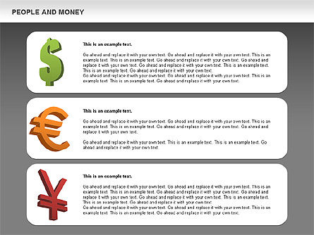 Pessoas e formas de dinheiro, Deslizar 15, 00463, Formas — PoweredTemplate.com