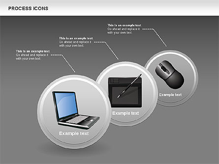 Collezione di icone di processo, Slide 15, 00467, Diagrammi di Processo — PoweredTemplate.com