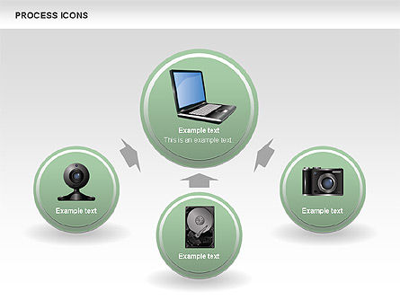 Collection d'icônes de processus, Diapositive 2, 00467, Schémas de procédés — PoweredTemplate.com