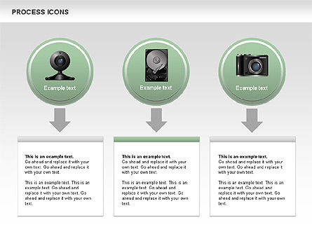 Process Icons Collection, Slide 4, 00467, Process Diagrams — PoweredTemplate.com