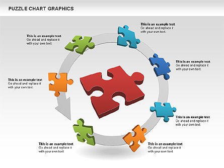 Forme puzzle e diagrammi, Slide 12, 00469, Diagrammi Puzzle — PoweredTemplate.com