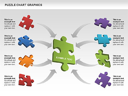 Formas y diagramas del rompecabezas, Diapositiva 13, 00469, Diagramas de puzzle — PoweredTemplate.com