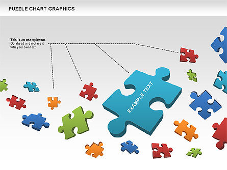 Formas y diagramas del rompecabezas, Diapositiva 6, 00469, Diagramas de puzzle — PoweredTemplate.com