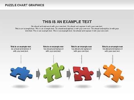 퍼즐 모양과 다이어그램, 슬라이드 8, 00469, 퍼즐 도표 — PoweredTemplate.com