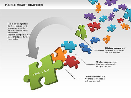 퍼즐 모양과 다이어그램, 슬라이드 9, 00469, 퍼즐 도표 — PoweredTemplate.com