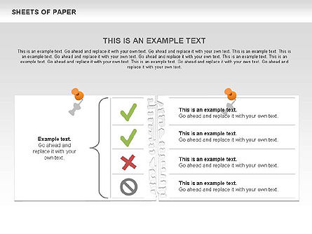 Sheets of Paper Shapes, Slide 12, 00472, Shapes — PoweredTemplate.com