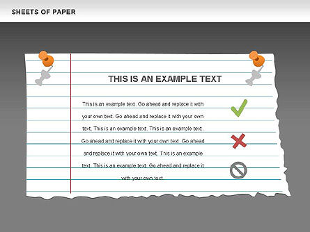 Sheets of Paper Shapes, Slide 14, 00472, Shapes — PoweredTemplate.com
