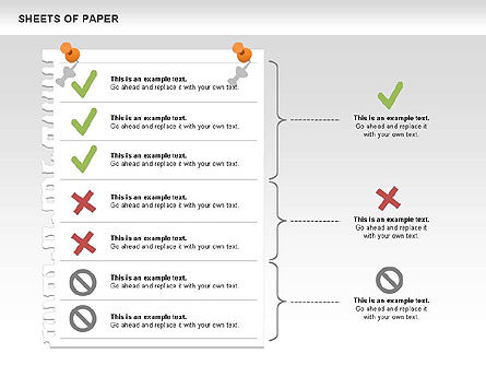 Sheets of Paper Shapes, Slide 3, 00472, Shapes — PoweredTemplate.com