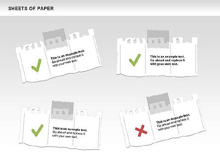Sheets of Paper Shapes, Slide 4, 00472, Shapes — PoweredTemplate.com