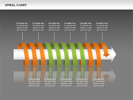 Collection de diagramme en spirale à spirale magnétique, Diapositive 14, 00473, Schémas de procédés — PoweredTemplate.com