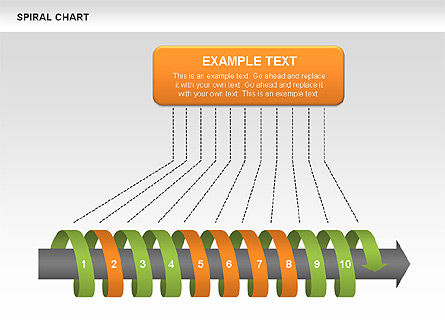 Magnetic Coil Spiral Chart Collection, Slide 3, 00473, Process Diagrams — PoweredTemplate.com