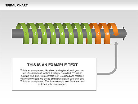 Magnetic Coil Spiral Chart Collection, Slide 4, 00473, Process Diagrams — PoweredTemplate.com