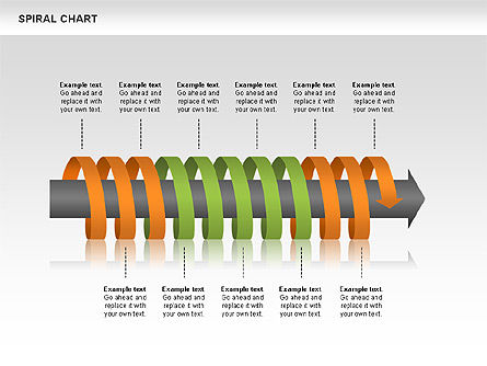 Magnetic Coil Spiral Chart Collection, Slide 8, 00473, Process Diagrams — PoweredTemplate.com