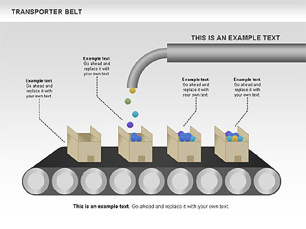 Cinturón del transportador, Diapositiva 14, 00476, Diagramas de proceso — PoweredTemplate.com