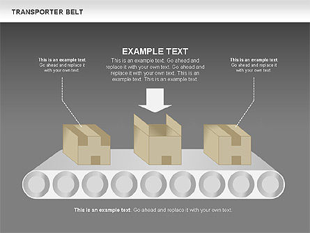 Cinturón del transportador, Diapositiva 15, 00476, Diagramas de proceso — PoweredTemplate.com