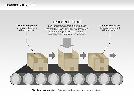 Transporter belt, Deslizar 5, 00476, Diagramas de Processo — PoweredTemplate.com