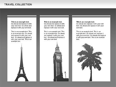 Travel Shapes and Icons, Slide 15, 00477, Shapes — PoweredTemplate.com