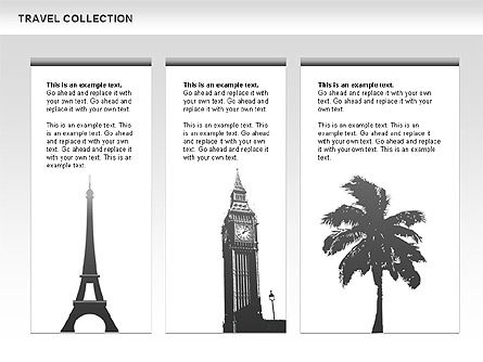 Travel Shapes and Icons, Slide 4, 00477, Shapes — PoweredTemplate.com