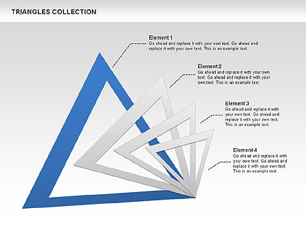 Triangles Collection, Slide 6, 00478, Shapes — PoweredTemplate.com