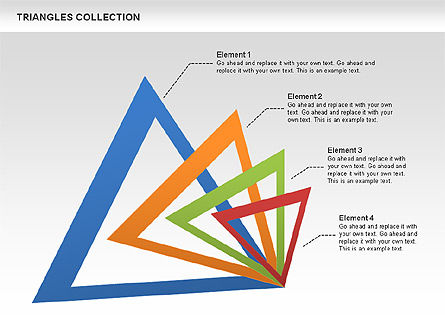 Triangles coleção, Deslizar 7, 00478, Formas — PoweredTemplate.com