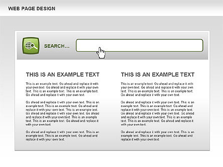 웹 페이지 디자인 다이어그램, 파워 포인트 템플릿, 00480, 프로세스 도표 — PoweredTemplate.com