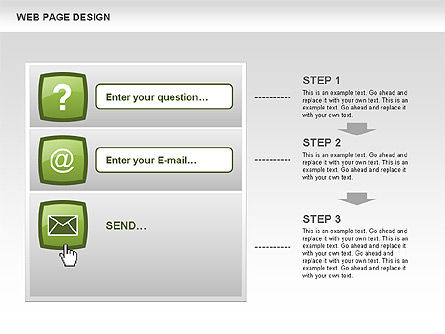 웹 페이지 디자인 다이어그램, 슬라이드 8, 00480, 프로세스 도표 — PoweredTemplate.com