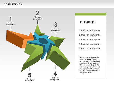 Bentuk 3d Gratis Dengan Bintang, Gratis Templat PowerPoint, 00481, Bentuk — PoweredTemplate.com