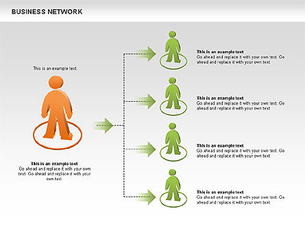 비즈니스 네트워크 다이어그램, 슬라이드 11, 00484, 그래프 차트 — PoweredTemplate.com