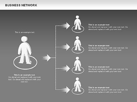 Business Network Diagrams, Slide 13, 00484, Graph Charts — PoweredTemplate.com