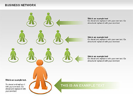 Business Network Diagrams, Slide 2, 00484, Graph Charts — PoweredTemplate.com