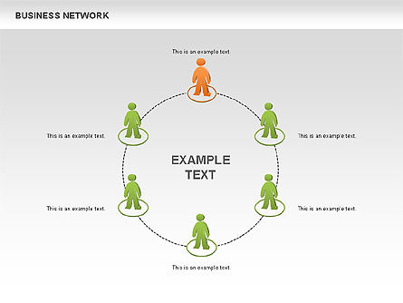 Business Network Diagrams, Slide 5, 00484, Graph Charts — PoweredTemplate.com