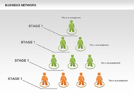 Business Network Diagrams, Slide 6, 00484, Graph Charts — PoweredTemplate.com