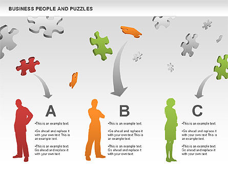 Puzzels en mensen, Dia 13, 00485, Puzzeldiagrammen — PoweredTemplate.com