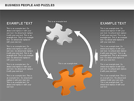 Puzzles und Menschen, Folie 14, 00485, Puzzle-Diagramme — PoweredTemplate.com