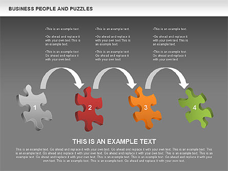 Puzzles und Menschen, Folie 16, 00485, Puzzle-Diagramme — PoweredTemplate.com