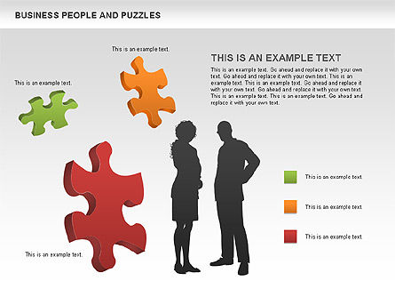 Puzzels en mensen, Dia 2, 00485, Puzzeldiagrammen — PoweredTemplate.com