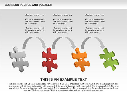 Puzzles y personas, Diapositiva 8, 00485, Diagramas de puzzle — PoweredTemplate.com
